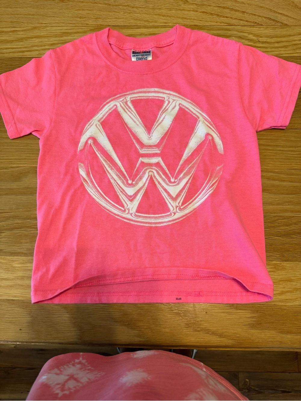 Jerzees Kids Neon Pink VW Logo Tee